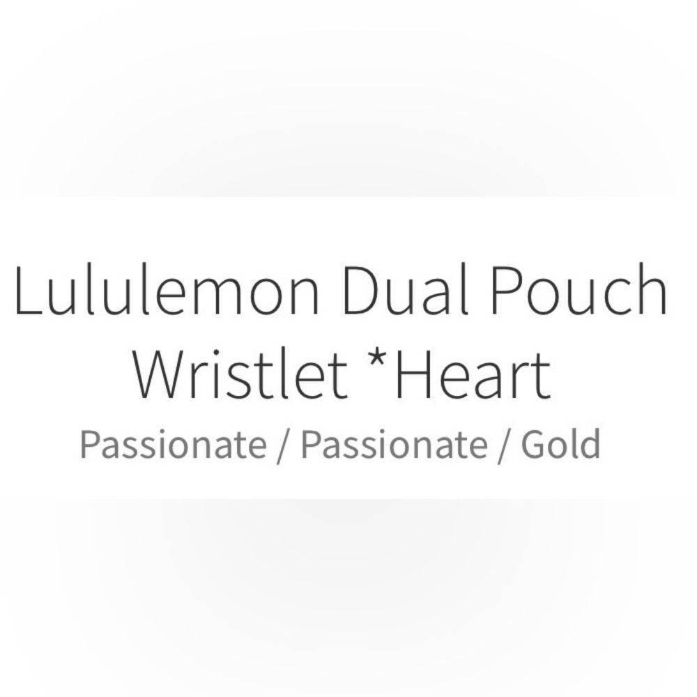 Lululemon Dual Pouch Wristlet Heart Passionate / Passionate / Gold - Picture 6 of 9